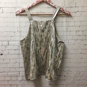 Maeve Women’s Size M Silver Sleeveless Blouse Top